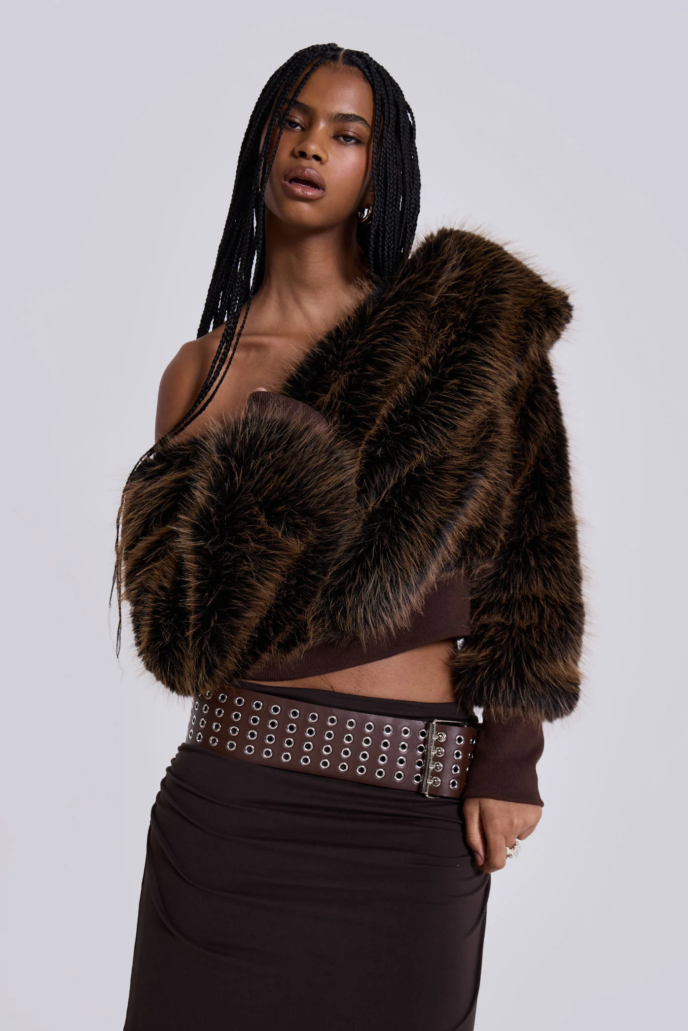 11490-316-off-the-shoulder-fur-jumper-in-brown-1.webp 316 Off The Shoulder Fur Jumper in Brown