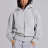 Grey Marl Oversized Monster Hoodie