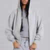 Grey Marl Oversized Monster Hoodie