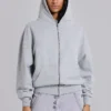Grey Marl Oversized Monster Hoodie