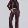 Oxblood Faux Leather Pants