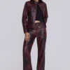 Oxblood Faux Leather Pants