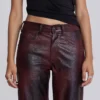 Oxblood Faux Leather Pants