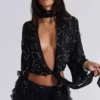 Black Rhea Lace Bloomer Shorts