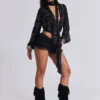 Black Rhea Lace Bloomer Shorts