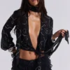 Black Rhea Lace Bloomer Shorts