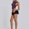 Black Rhea Lace Bloomer Shorts