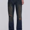 Embroidered Bass Flared Jeans