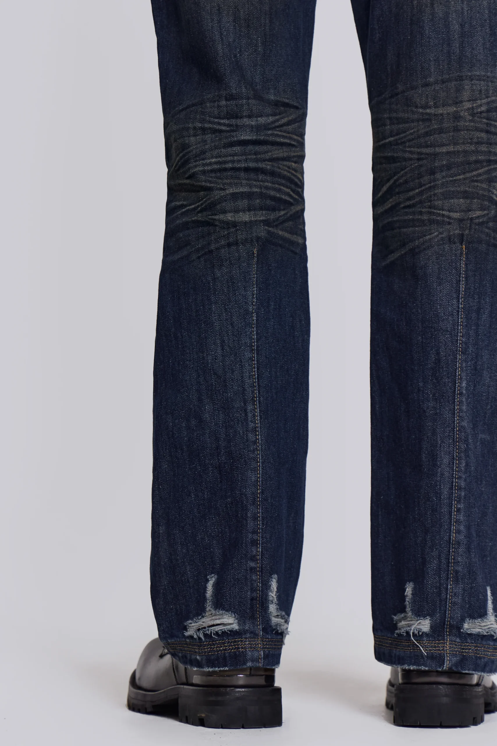 Embroidered Bass Flared Jeans