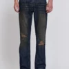 Embroidered Bass Flared Jeans