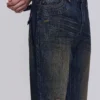 Embroidered Bass Flared Jeans