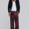 Oxblood Faux Leather Pants