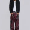 Oxblood Faux Leather Pants
