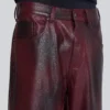Oxblood Faux Leather Pants