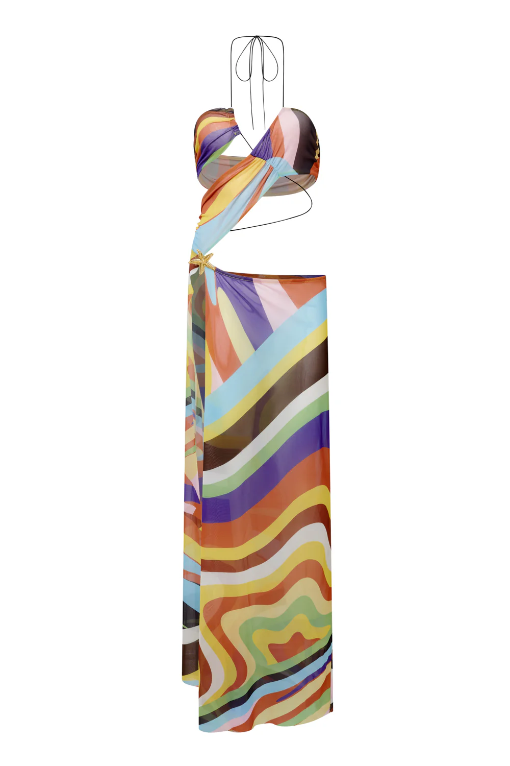 Oliana Draped Maxi Dress