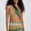 Avani Halterneck Wrap Over Mini Dress