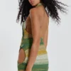 Avani Halterneck Wrap Over Mini Dress