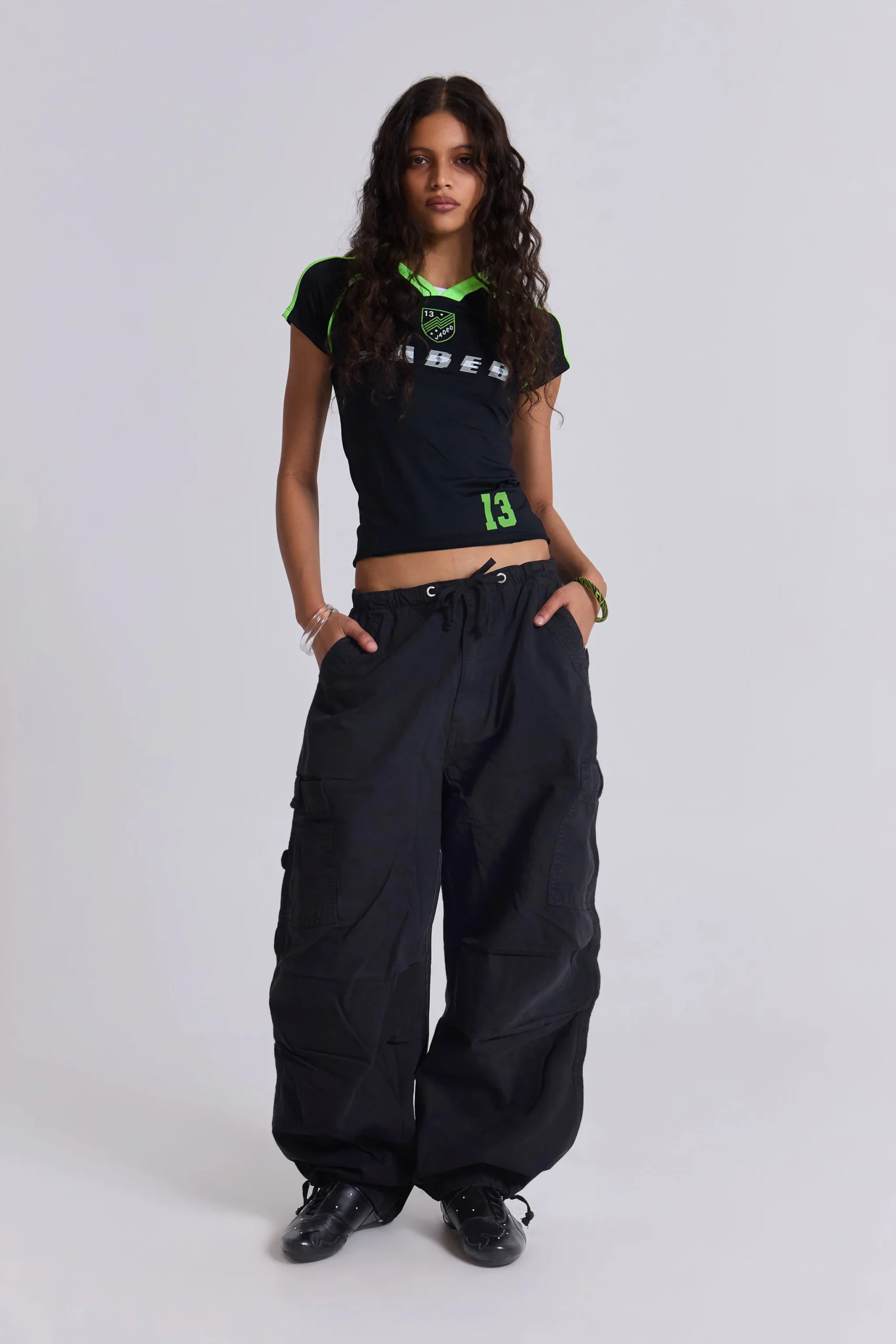 Black Parachute Cargo Pants