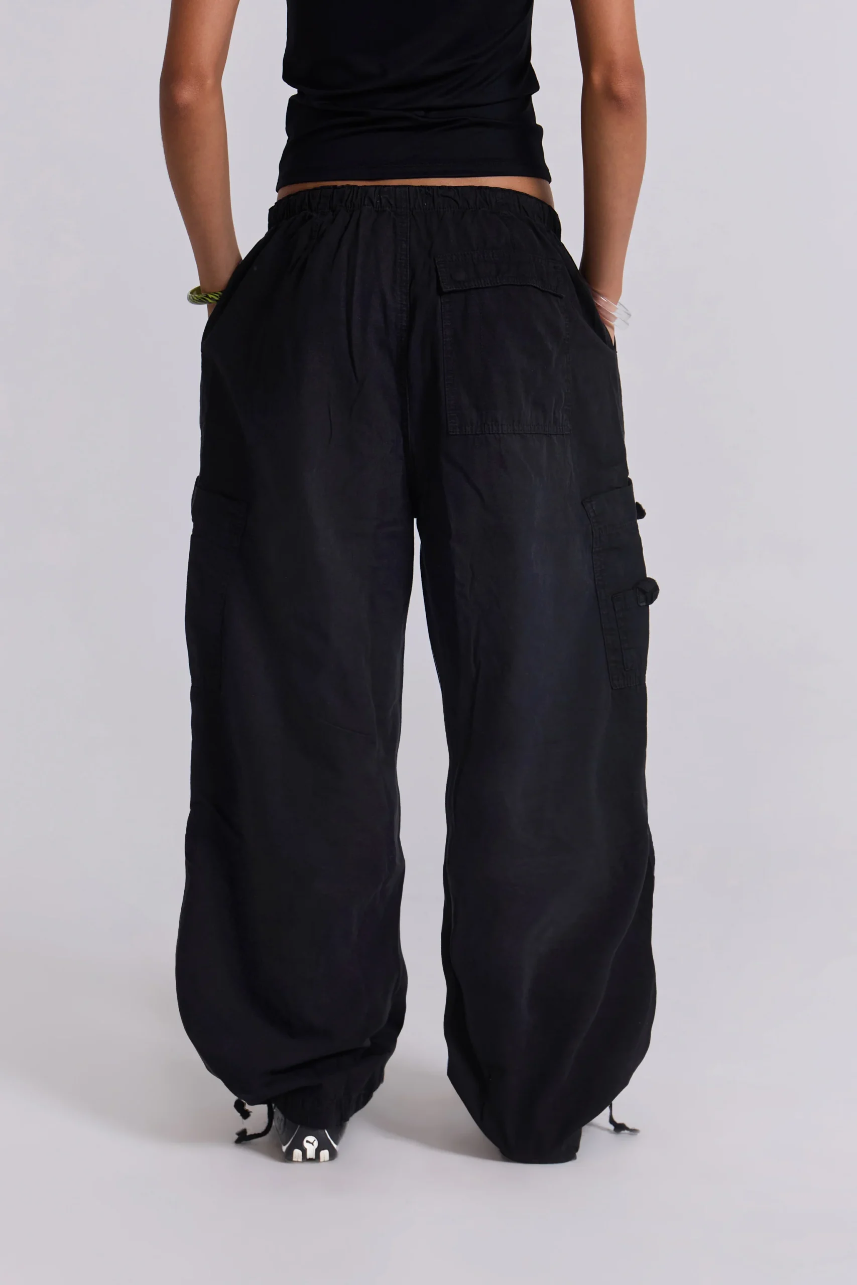 Black Parachute Cargo Pants