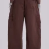 Brown Parachute Cargo Pants