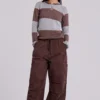 Brown Parachute Cargo Pants