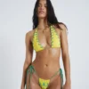 Amarela Laced Edge Halter Neck Bikini Top