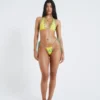 Amarela Laced Edge Halter Neck Bikini Top