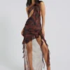 Athena One Shoulder Draped Maxi Dress