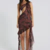 Athena One Shoulder Draped Maxi Dress