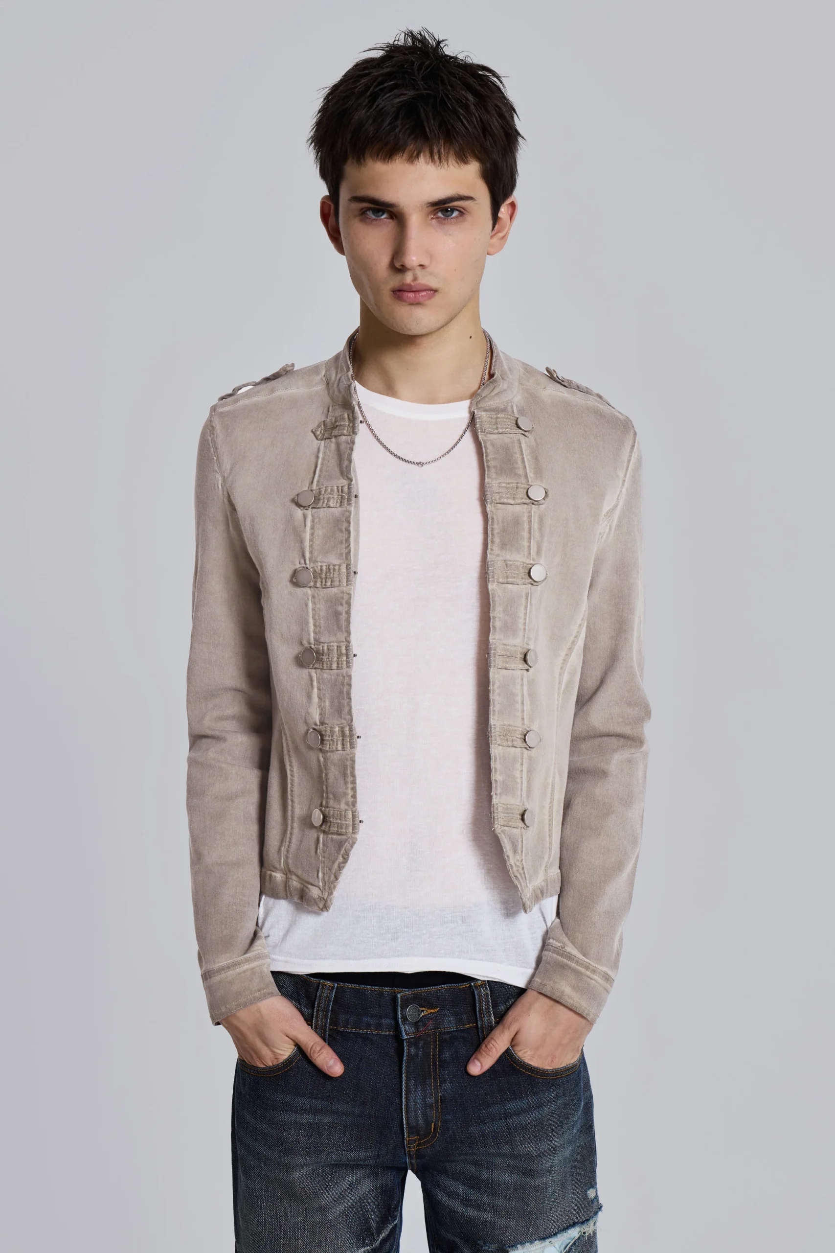 Rebel Military Jacket in Clay