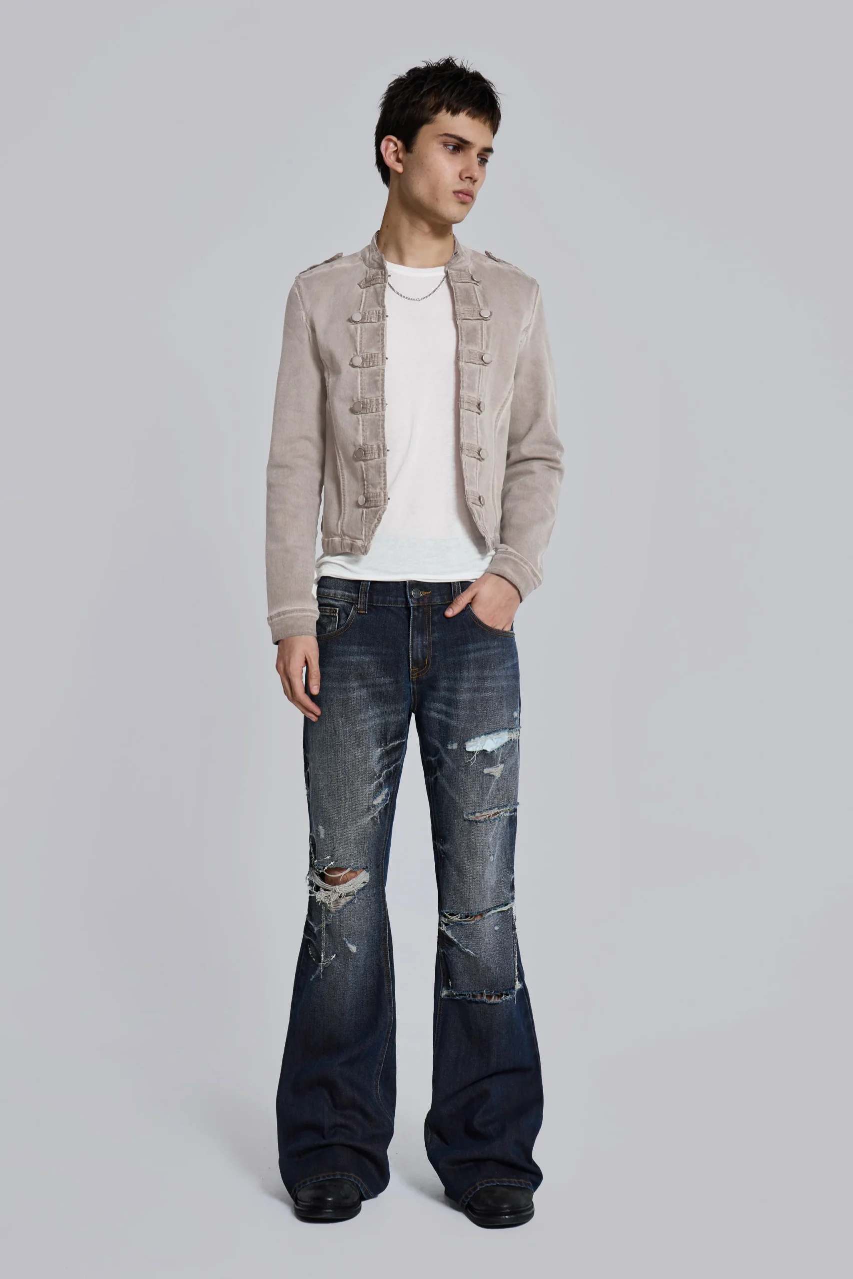 Rebel Military Jacket in Clay