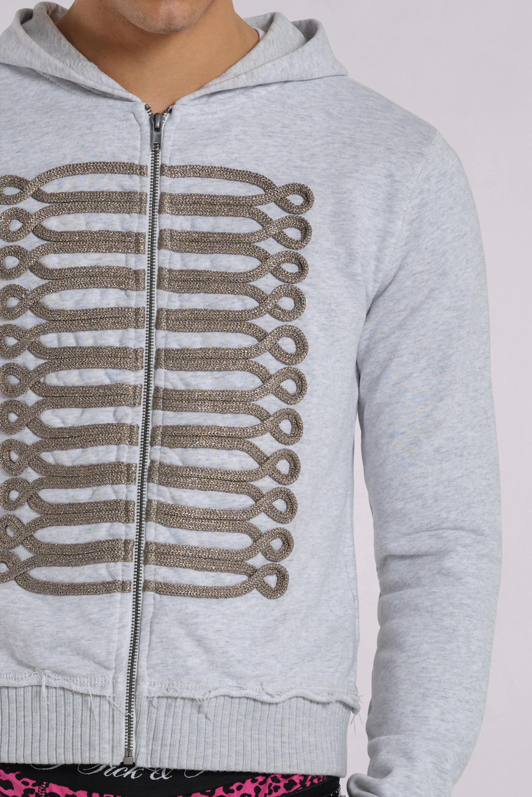 Grey Marl Military Monster Hoodie