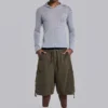 148-khaki-parachute-cargo-baggy-shorts-1.webp Khaki Parachute Cargo Baggy Shorts
