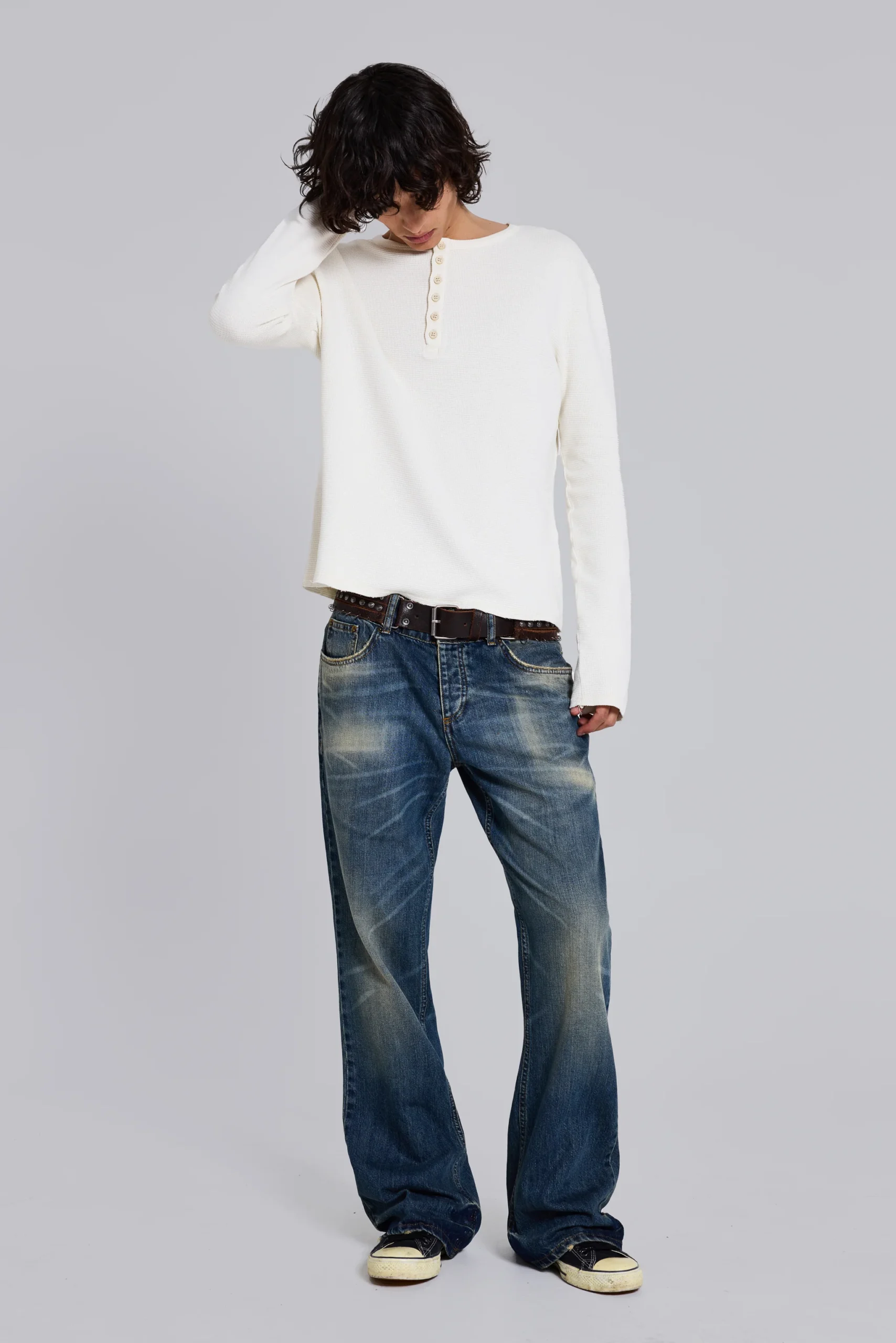 1491-ecru-waffle-henley-top-3.webp Ecru Waffle Henley Top