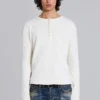 1491-ecru-waffle-henley-top-5.webp Ecru Waffle Henley Top