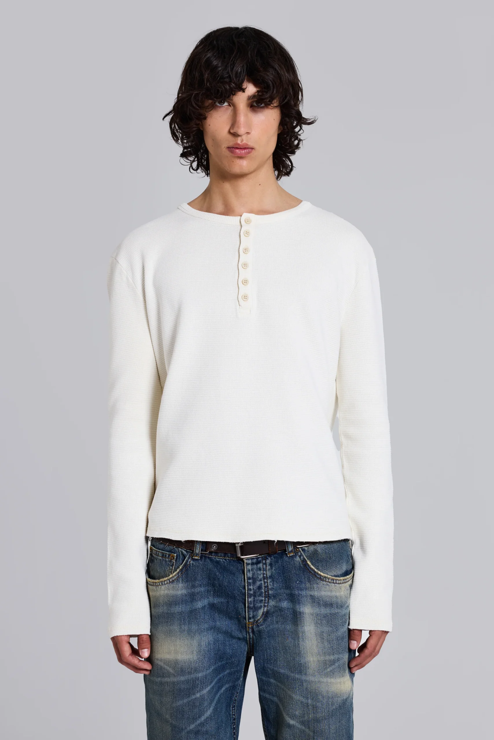 1491-ecru-waffle-henley-top-5.webp Ecru Waffle Henley Top