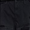 Black Distressed Beach Cargo Shorts