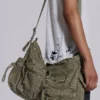 Khaki Military Utility Satchel Bag