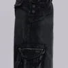 Sun Faded Black Trooper Cargo Pants