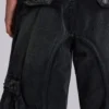 Sun Faded Black Trooper Cargo Pants