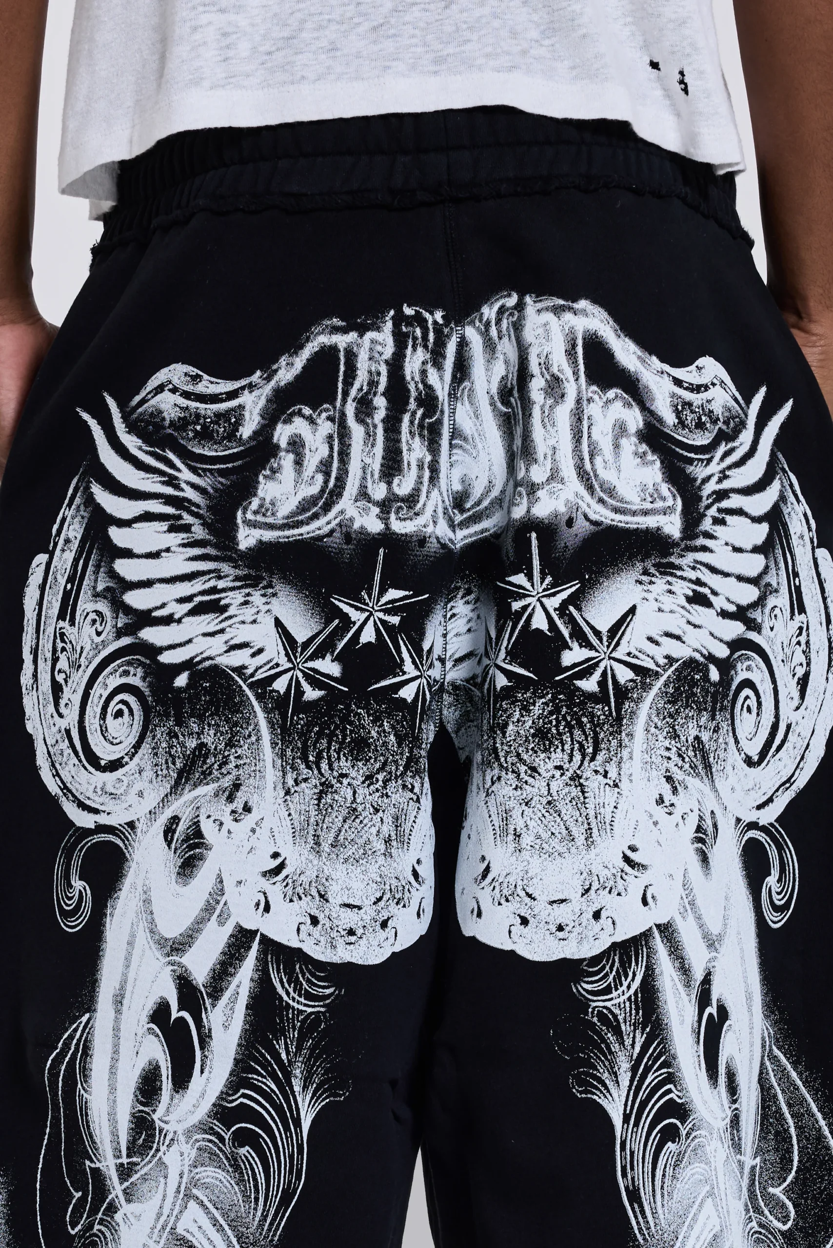 155-black-gothic-print-baggy-monster-joggers-6.webp Black Gothic Print Baggy Monster Joggers