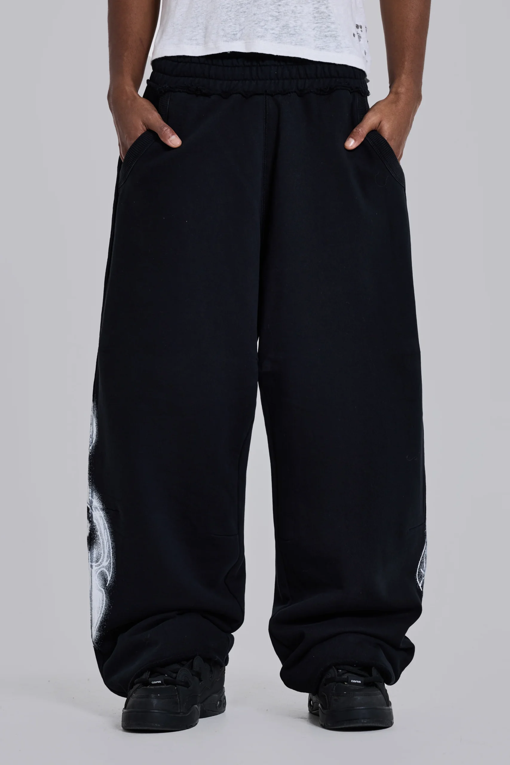 155-black-gothic-print-baggy-monster-joggers-8.webp Black Gothic Print Baggy Monster Joggers