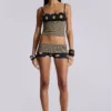 Lola Polkadot Fold Over Waistband Mini Shorts