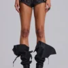 Rebel Military PU Leather Mini Shorts