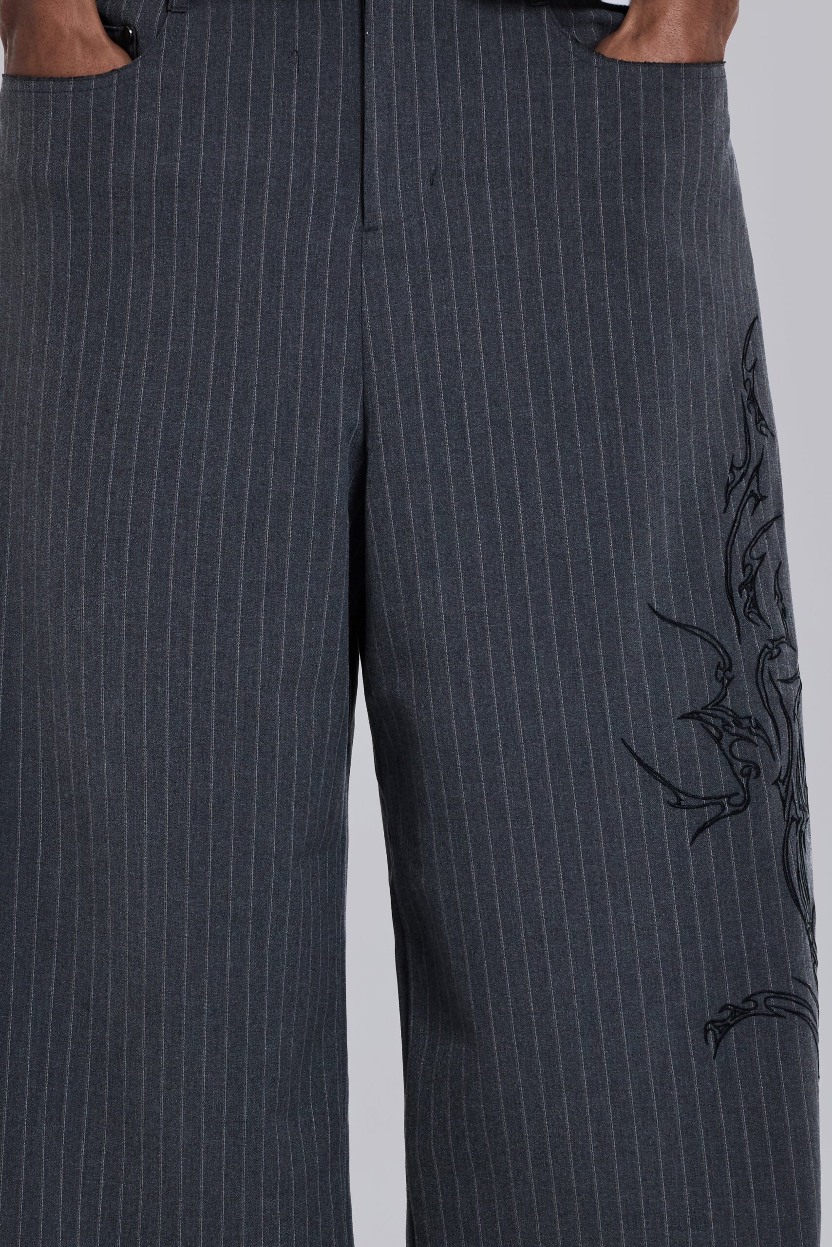 Tattoo Pinstripe Goliath Suit Pants