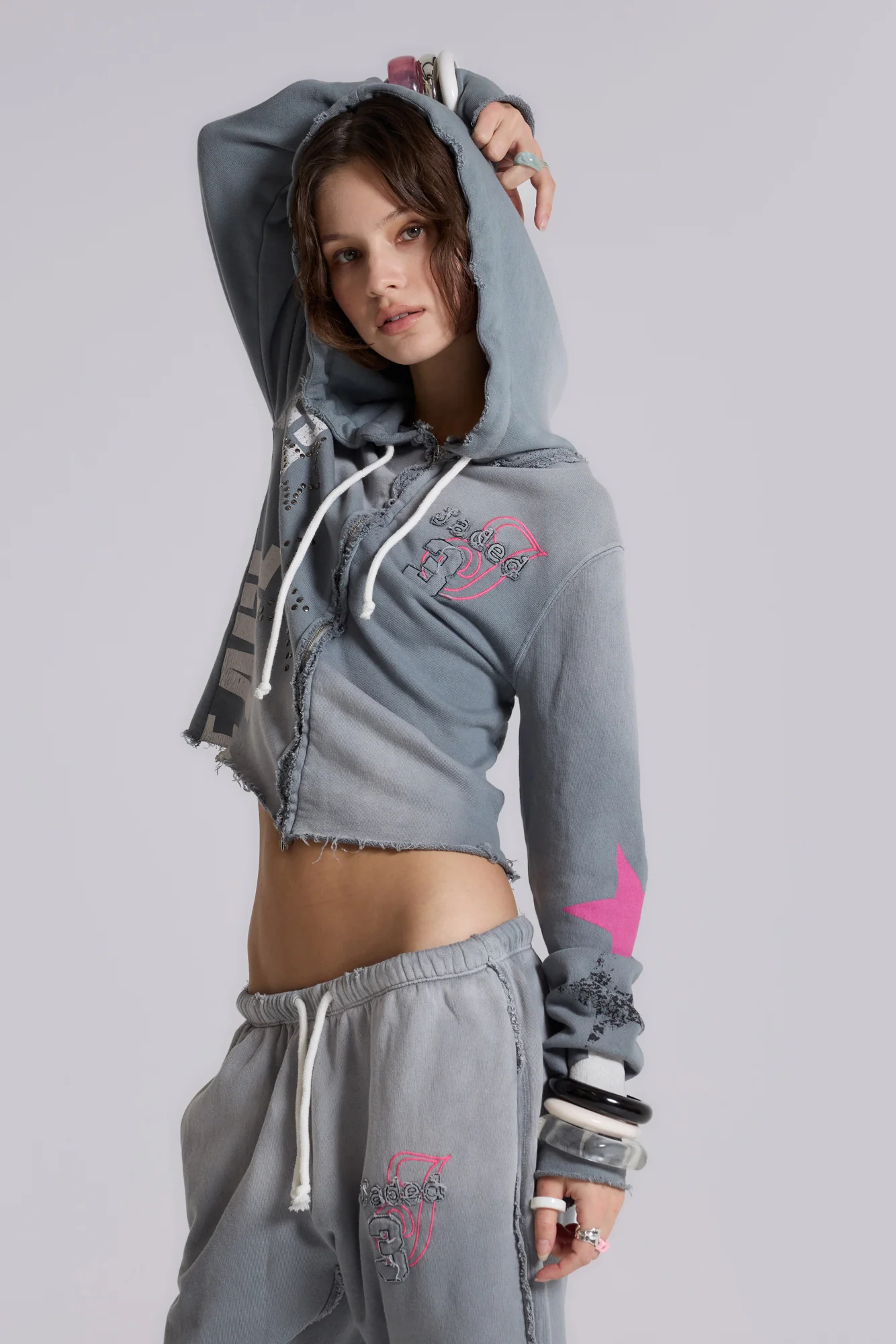 Cleo Graphic Zip Through Hoodie