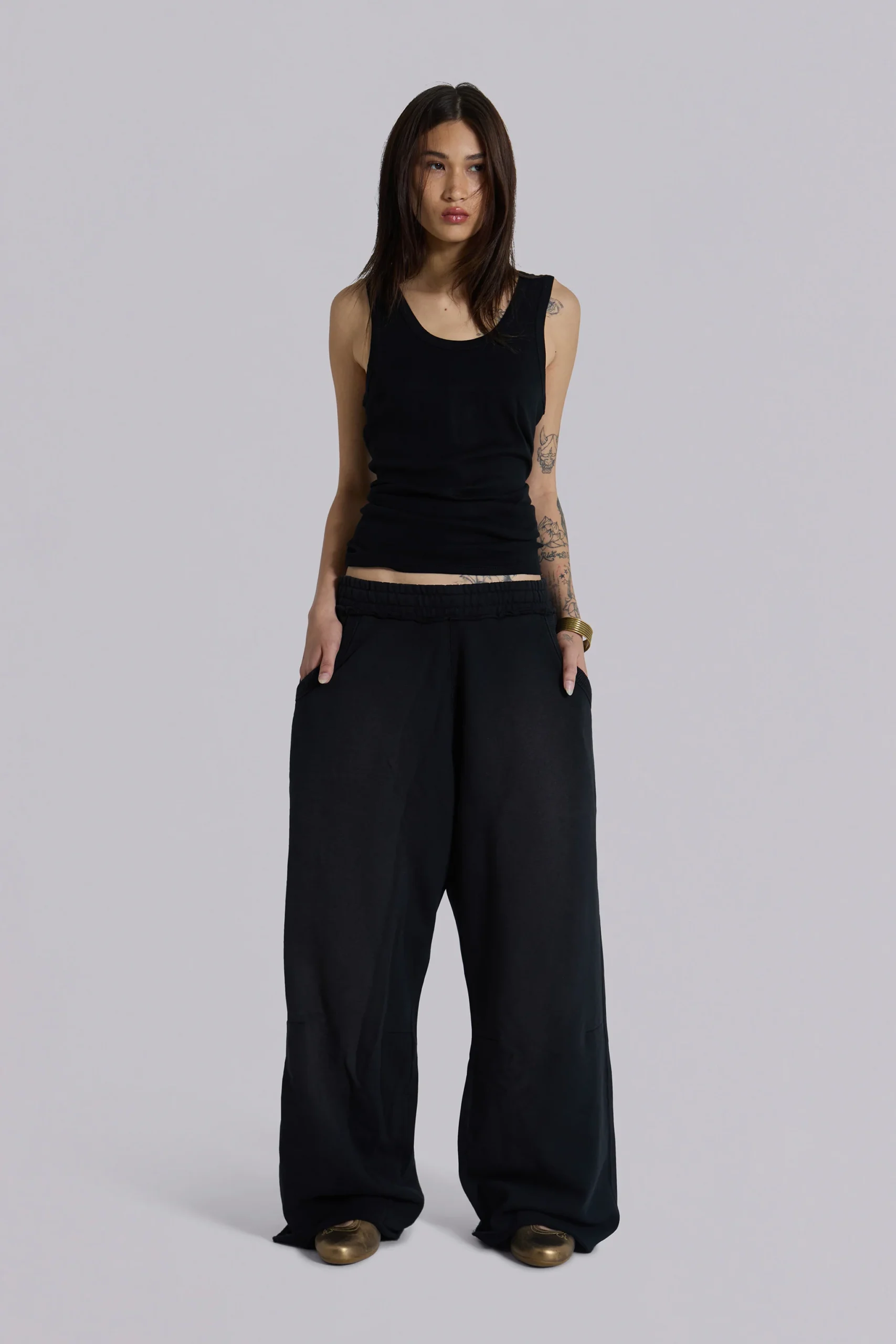 Black Baggy Monster Joggers