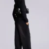 Black Baggy Monster Joggers