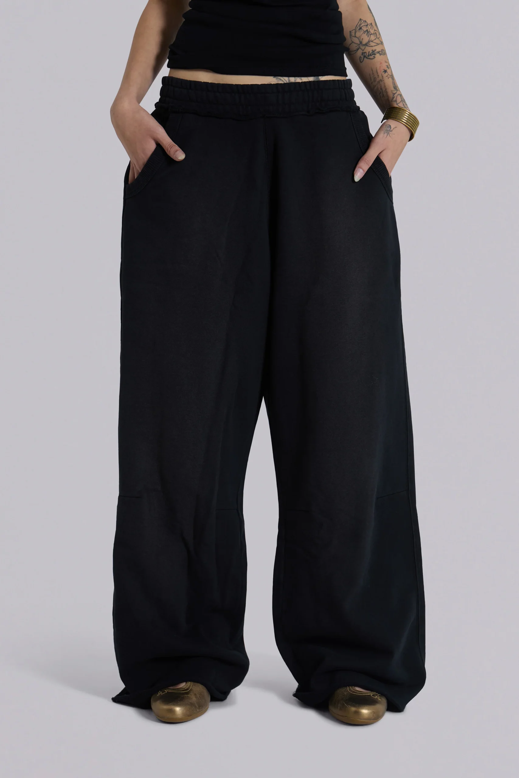 Black Baggy Monster Joggers