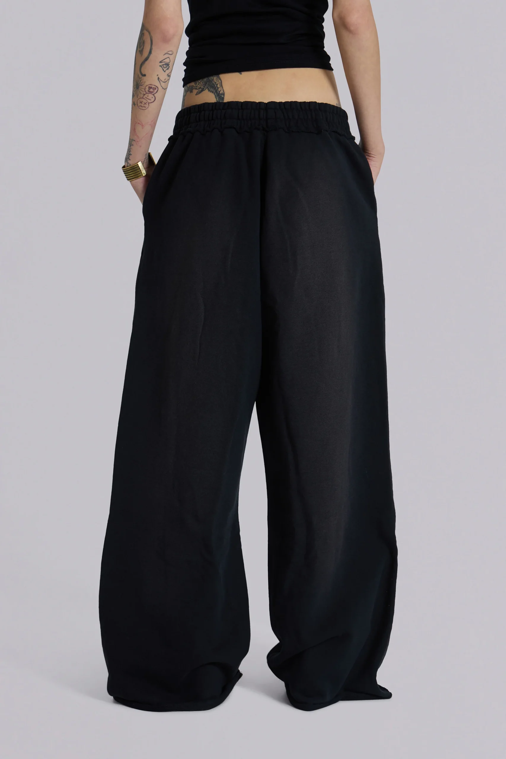 Black Baggy Monster Joggers